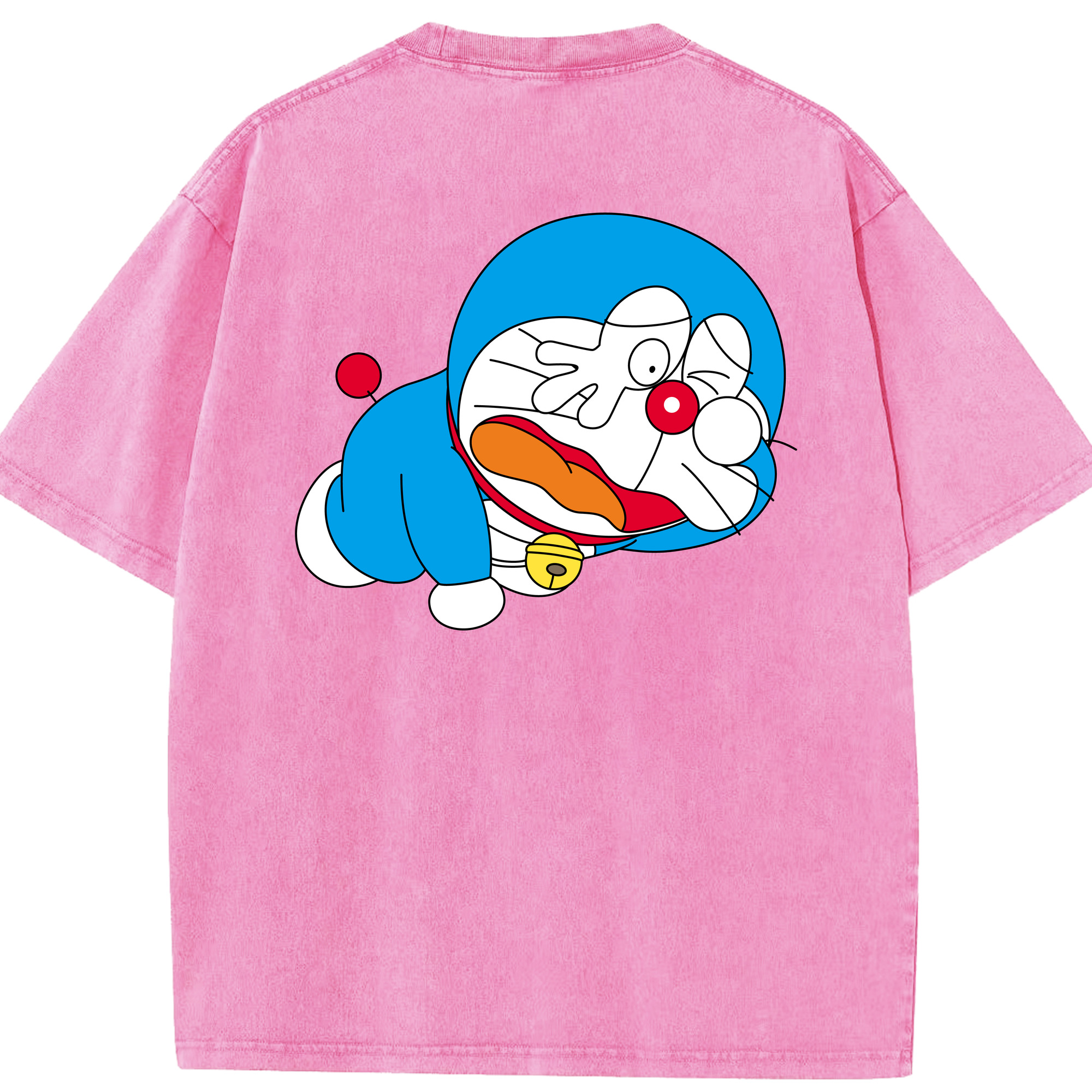 （画像用） ドラえもん Doraemon 綿100% ヴィンテージ風 半袖Tシャツ（背面プリント）